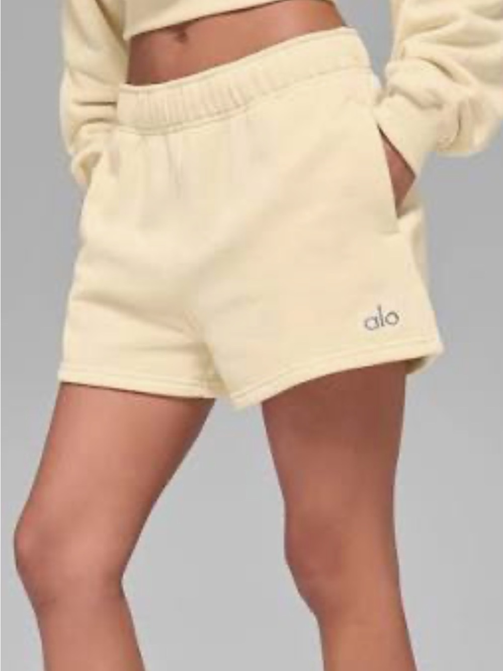 Alo Butter Yellow Tank Top (S) and Accolade Shorts (XS)